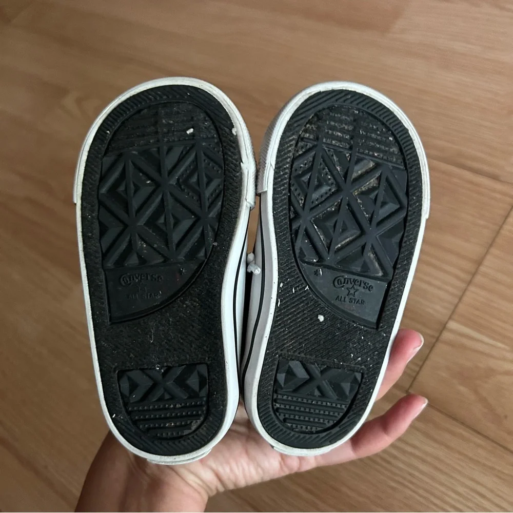 Converse Black Double Tongue All Star Sneakers Infant 5